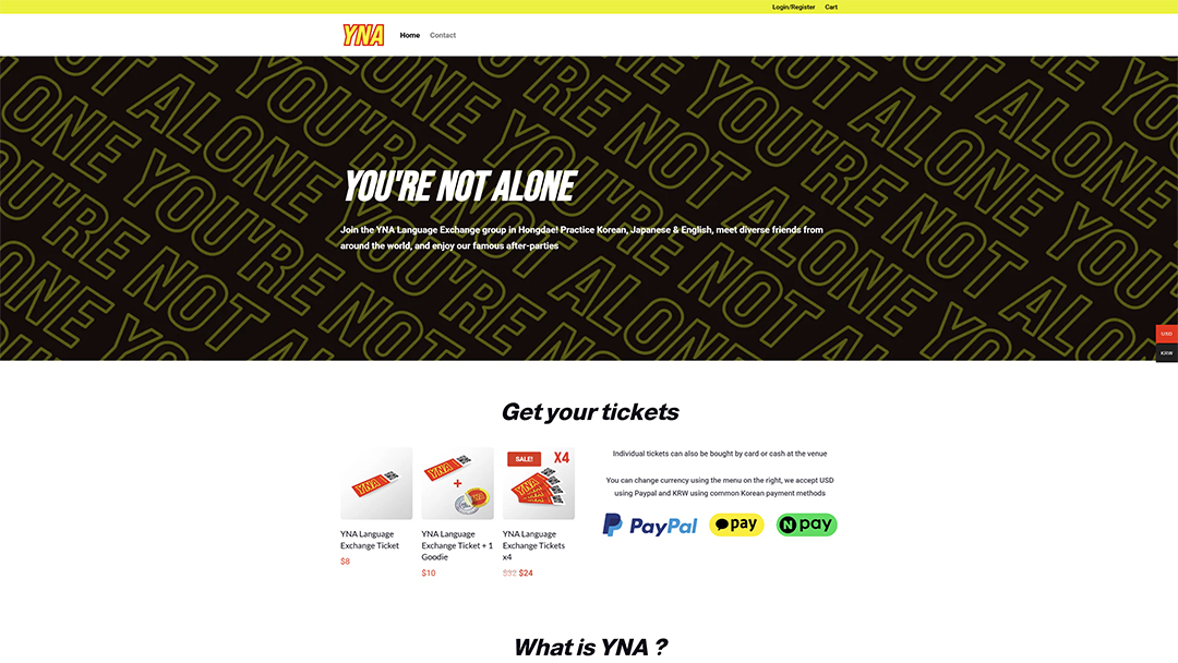 YNA Website Screenshot